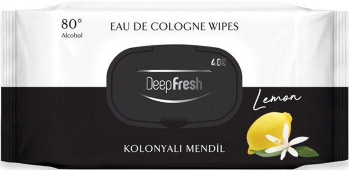 Deep Fresh Kolonyalı Limon Kokulu Antibakteriyel 40 Yaprak Islak Mendil