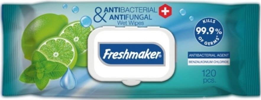 Freshmaker Antibakteriyel Antibakteriyel 120 Yaprak Islak Mendil