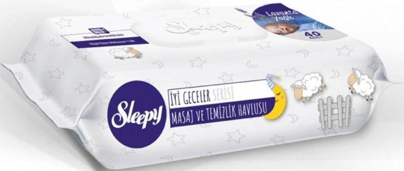 Sleepy Lavanta Yağlı Antibakteriyel 40 Yaprak Masaj ve Temizlik Havlusu