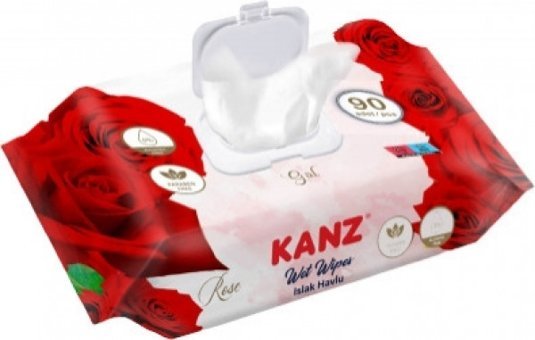 Kanz Gül Antibakteriyel 90 Yaprak Islak Mendil