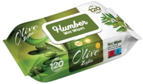 Humber Zeytin Zeytinyağlı Antibakteriyel 120 Yaprak Islak Mendil