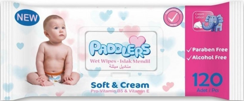 Paddlers Soft & Cream Antibakteriyel 120 Yaprak Islak Mendil