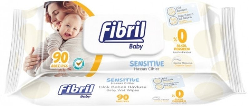 Fibril Sensitive Antibakteriyel 90 Yaprak Islak Mendil