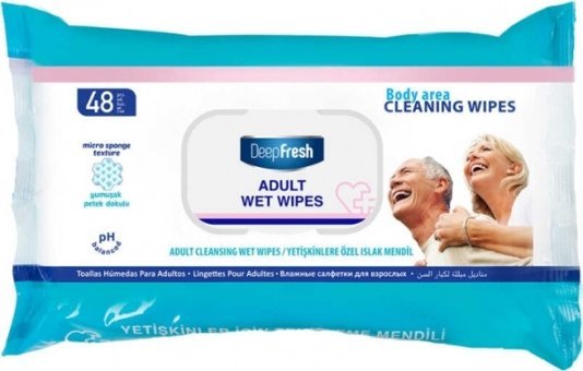 Deep Fresh Antibakteriyel 48 Yaprak Vücut Temizleme Mendili