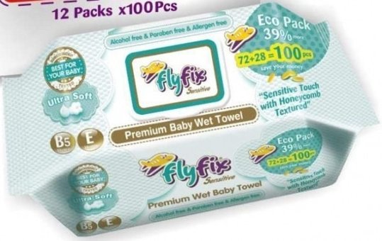 Flyfix Sensitive Antibakteriyel 10 Yaprak0 Yaprak Islak Mendil