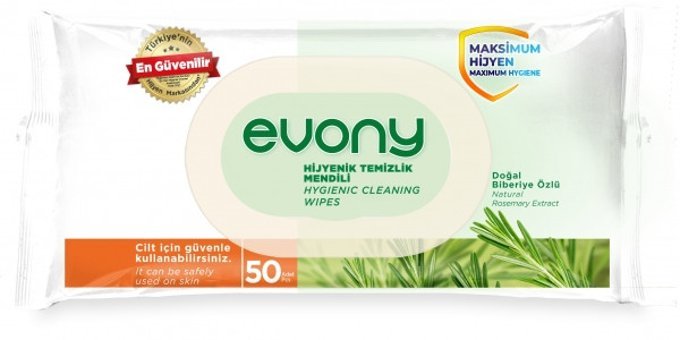 Evony Hijyenik Antibakteriyel 50 Yaprak Islak Mendil