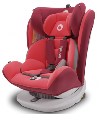 Lionelo Bastiaan Isofix 360 Derece Dönen Yatabilen Yükseklik Ayarlı Sürüş Yönü Oto Koltuğu Kırmızı