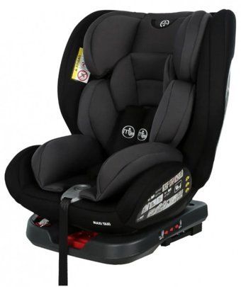 Maxi Taxi Safe Travel Emniyet Kemeri-Isofix 360 Derece Dönen Yatabilen Yükseklik Ayarlı Sürüş Yönü Oto Koltuğu Siyah