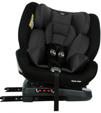 Maxi Taxi Safe Travel Emniyet Kemeri-Isofix 360 Derece Dönen Yatabilen Yükseklik Ayarlı Sürüş Yönü Oto Koltuğu Siyah