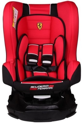 Ferrari Revo Emniyet Kemeri 360 Derece Dönen 0-25 kg Yatabilen Yükseklik Ayarlı Çift Yönlü Oto Koltuğu Kırmızı