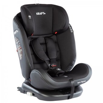 Kraft Spin Signal Isofix 360 Derece Dönen Yatabilen Yükseklik Ayarlı Sürüş Yönü Oto Koltuğu Siyah