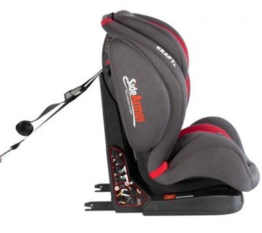 Kraft Texas Fix Emniyet Kemeri-Isofix Sürüş Yönü Oto Koltuğu Kırmızı