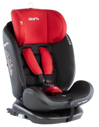 Kraft Spin Signal Isofix 360 Derece Dönen Yatabilen Yükseklik Ayarlı Sürüş Yönü Oto Koltuğu Kırmızı