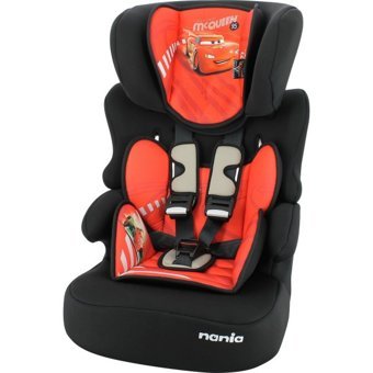 Disney Cars Çift Yastıklı Emniyet Kemeri Sürüş Yönü Oto Koltuğu Kırmızı