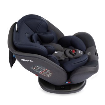 Kraft Safe Spin Isofix 360 Derece Dönen Yatabilen Yükseklik Ayarlı Sürüş Yönü Oto Koltuğu Lacivert