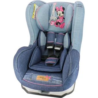 Comfymax Disney Minnie Mouse Emniyet Kemeri Yatabilen Yükseklik Ayarlı Sürüş Yönü Oto Koltuğu Mavi
