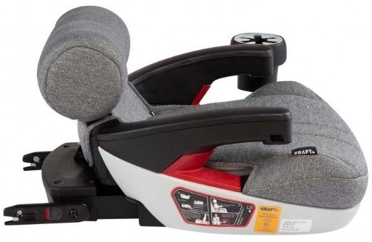 Kraft Flat Fix Booster Isofix Sürüş Yönü Oto Koltuğu Gri