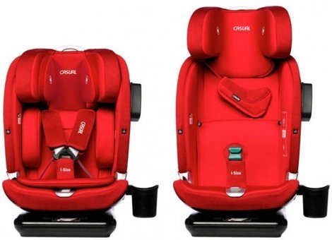 Casual Goldfix Plus Emniyet Kemeri-Isofix 15-36 kg Yatabilen Yükseklik Ayarlı Sürüş Yönü Oto Koltuğu Kırmızı