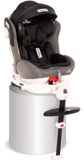 Lorelli Pegasus Isofix 360 Derece Dönen Yatabilen Yükseklik Ayarlı Sürüş Yönü Oto Koltuğu Gri