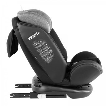 Kraft Spin Signal Isofix 360 Derece Dönen Yatabilen Yükseklik Ayarlı Sürüş Yönü Oto Koltuğu Gri