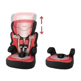 Comfymax Nania Beline Emniyet Kemeri Yatabilen Yükseklik Ayarlı Sürüş Yönü Oto Koltuğu Kırmızı
