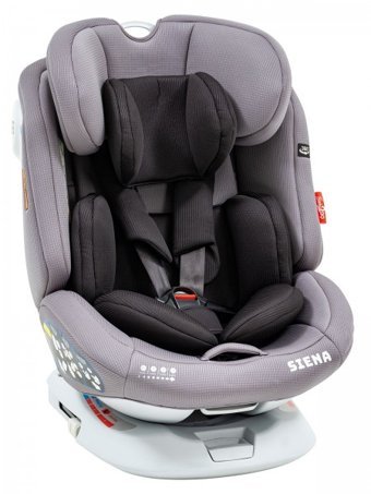 Baby2Go Siena Isofix 360 Derece Dönen 0-36 kg Yatabilen Yükseklik Ayarlı Çift Yönlü Oto Koltuğu Gri