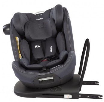 Kraft Neptune Emniyet Kemeri-Isofix 360 Derece Dönen Yatabilen Yükseklik Ayarlı Sürüş Yönü Oto Koltuğu Siyah
