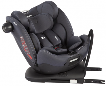 Kraft Neptune Emniyet Kemeri-Isofix 360 Derece Dönen Yatabilen Yükseklik Ayarlı Sürüş Yönü Oto Koltuğu Siyah