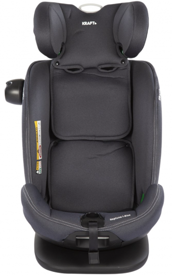 Kraft Neptune Emniyet Kemeri-Isofix 360 Derece Dönen Yatabilen Yükseklik Ayarlı Sürüş Yönü Oto Koltuğu Siyah