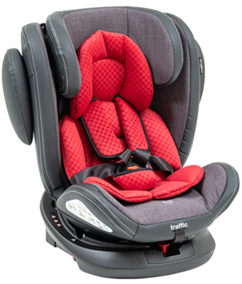 Baby2Go Traffic Emniyet Kemeri-Isofix 9-36 kg Yatabilen Yükseklik Ayarlı Sürüş Yönü Oto Koltuğu Kırmızı