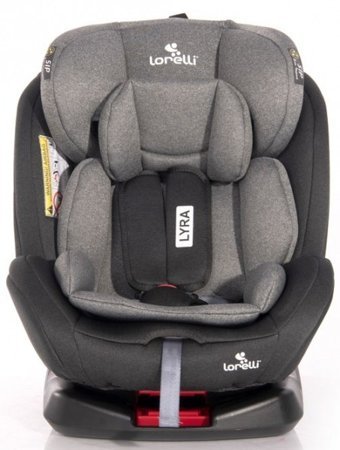 Lorelli Lyra Isofix 360 Derece Dönen Yatabilen Yükseklik Ayarlı Sürüş Yönü Oto Koltuğu Gri