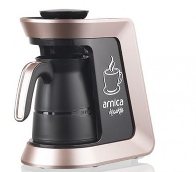 Arnica Köpüklü Pro Tek Hazneli Otomatik 300 ml Su Hazneli 4 Fincan Közde Kahve Tadında 650 W Rosegold Türk Kahvesi Makinesi