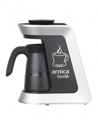 Arnica Köpüklü IH32050 Tek Hazneli Otomatik 300 ml Su Hazneli 4 Fincan 650 W Gümüş Türk Kahvesi Makinesi