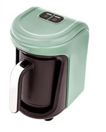 Homend Vintage Pottoman Tek Hazneli Otomatik 300 ml Su Hazneli 5 Fincan Sütlü Kahve Yapan 535 W Yeşil Türk Kahvesi Makinesi