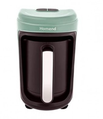 Homend Vintage Pottoman Tek Hazneli Otomatik 300 ml Su Hazneli 5 Fincan Sütlü Kahve Yapan 535 W Yeşil Türk Kahvesi Makinesi