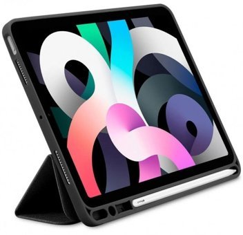 Spigen iPad Air 10.9 inç Örgü Kumaş Siyah Kapaklı Tablet Kılıfı