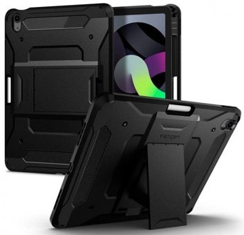Spigen iPad Air 10.9 inç Termoplastik Poliüretan Siyah Standlı Tablet Kılıfı