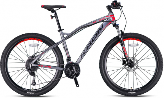 Kron XC300 27.5 Jant 24 Vites Gri-Kırmızı Dağ Bisikleti