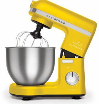 Karaca Mastermaid Chef (153.03.06.6323) 1500 W Hamur Yoğurmalı Çırpıcılı Sarı Standlı Mikser