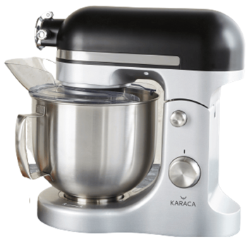 Karaca Multicast Chef (153.03.06.2558) 1600 W Hamur Yoğurmalı Çırpıcılı Siyah Standlı Mikser