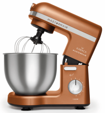 Karaca Mastermaid Chef (153.03.06.6323) 1500 W Hamur Yoğurmalı Çırpıcılı Bronz Standlı Mikser