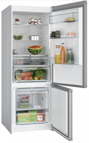 Bosch KGN55CIE0N Çift Kapılı Statik E Enerji Sınıfı 483 lt Inox Alttan Donduruculu Solo Kombi Tipi Buzdolabı