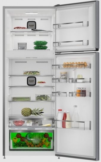 Arçelik 570475 EI Çift Kapılı Statik E Enerji Sınıfı 477 lt Inox Üstten Donduruculu Solo Kombi Tipi Buzdolabı