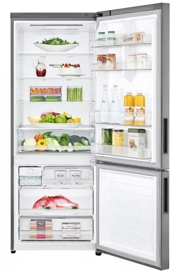 LG GC-B569NLLM Çift Kapılı Statik E Enerji Sınıfı 462 lt Gri Alttan Donduruculu Solo Kombi Tipi Buzdolabı