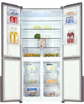 Silverline R12051B02 4 Kapılı Nofrost A+ Enerji Sınıfı 482 lt Modern Siyah Alttan Donduruculu Solo Gardrop Buzdolabı