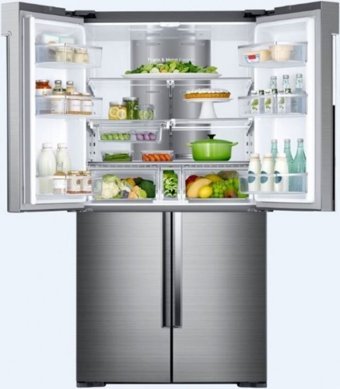 Samsung RF85K90127F 4 Kapılı Nofrost A++ Enerji Sınıfı 865 lt Modern Inox Alttan Donduruculu Solo Gardrop Buzdolabı
