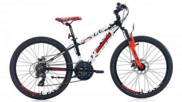 Bianchi Spider 401 24 Jant 21 Vites Beyaz-Kırmızı Dağ Bisikleti