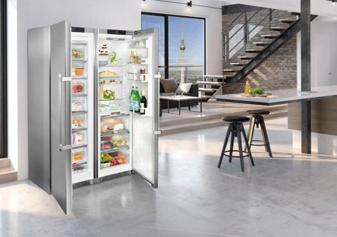 Liebherr Sbses 8773 Çift Kapılı Nofrost D Enerji Sınıfı 645 lt Rustik Inox Alttan Donduruculu Solo Gardrop Buzdolabı