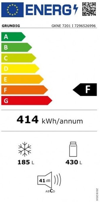 Grundig GKNE 7201 I Çift Kapılı Statik F Enerji Sınıfı 615 lt Inox Alttan Donduruculu Solo Kombi Tipi Buzdolabı