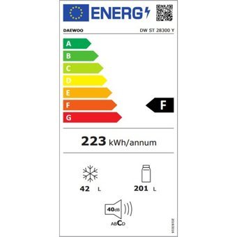 Daewoo DW ST 28300 Y Çift Kapılı Statik F Enerji Sınıfı 242 lt Gri Üstten Donduruculu Solo Kombi Tipi Buzdolabı